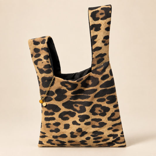 Japanese Knot Bag in cotone animalier