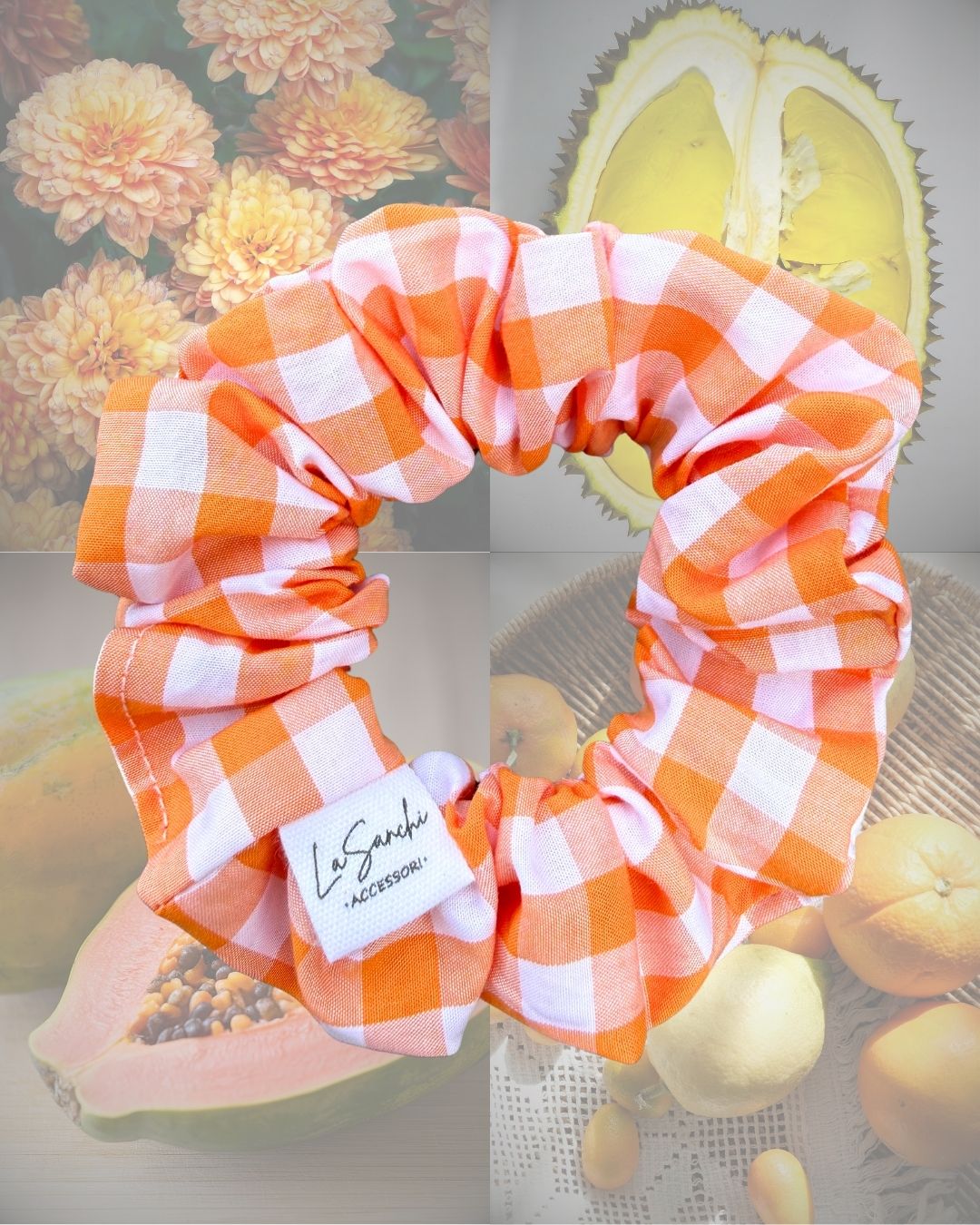 SPEDIZIONE GRATUITA - Tris Scrunchies Scacchi