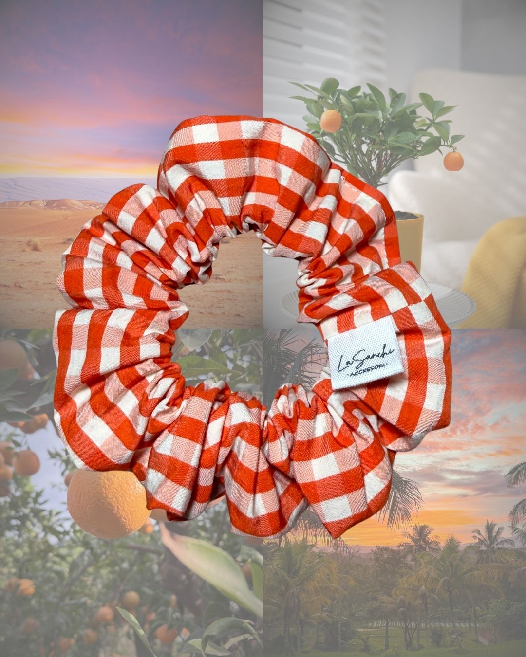 SPEDIZIONE GRATUITA - Tris Scrunchies Scacchi