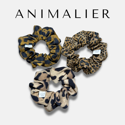 SPEDIZIONE GRATUITA - Tris Scrunchies Animalier