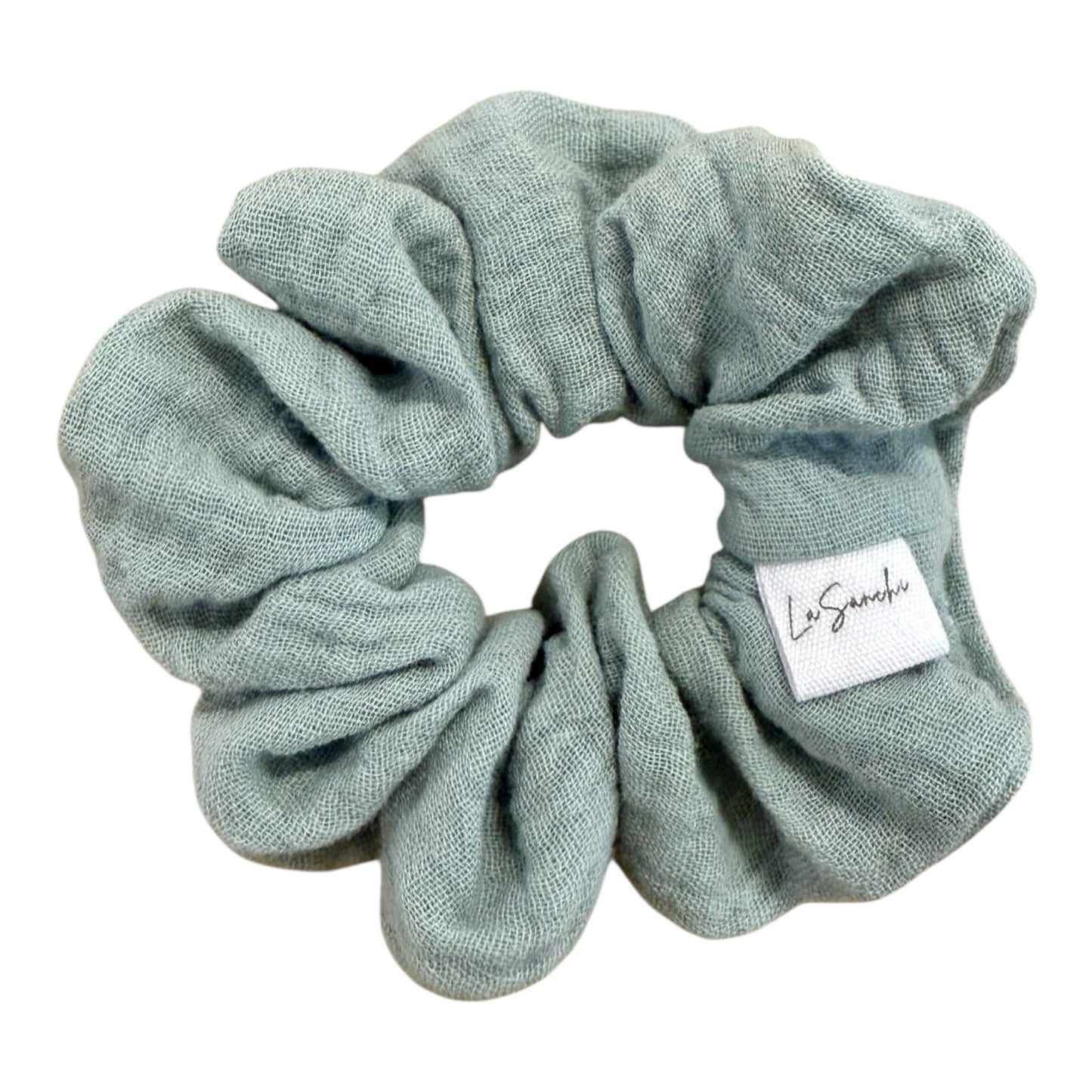Scrunchie in Mussola Verde Salvia