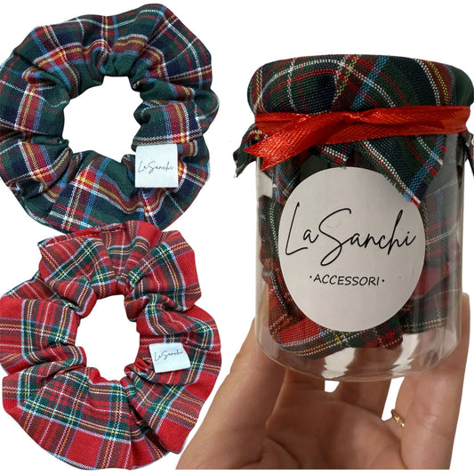 Scrunchies Scozzesi – Confezione da 2