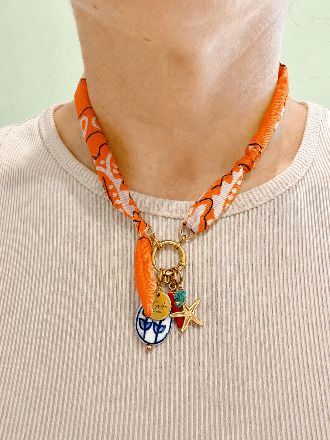 Collanina Bandana con ciondoli Mare