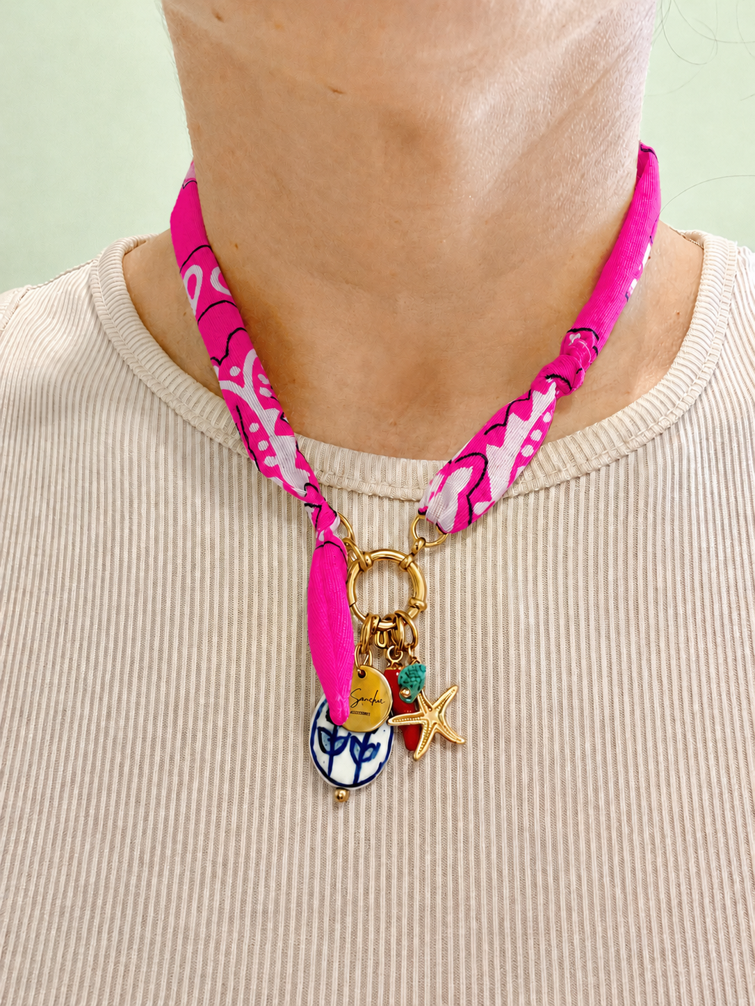 Collanina Bandana con ciondoli Mare