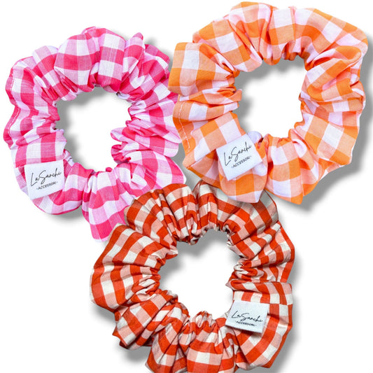 SPEDIZIONE GRATUITA - Tris Scrunchies Scacchi